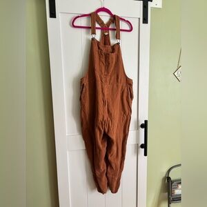 Aerie brown overalls